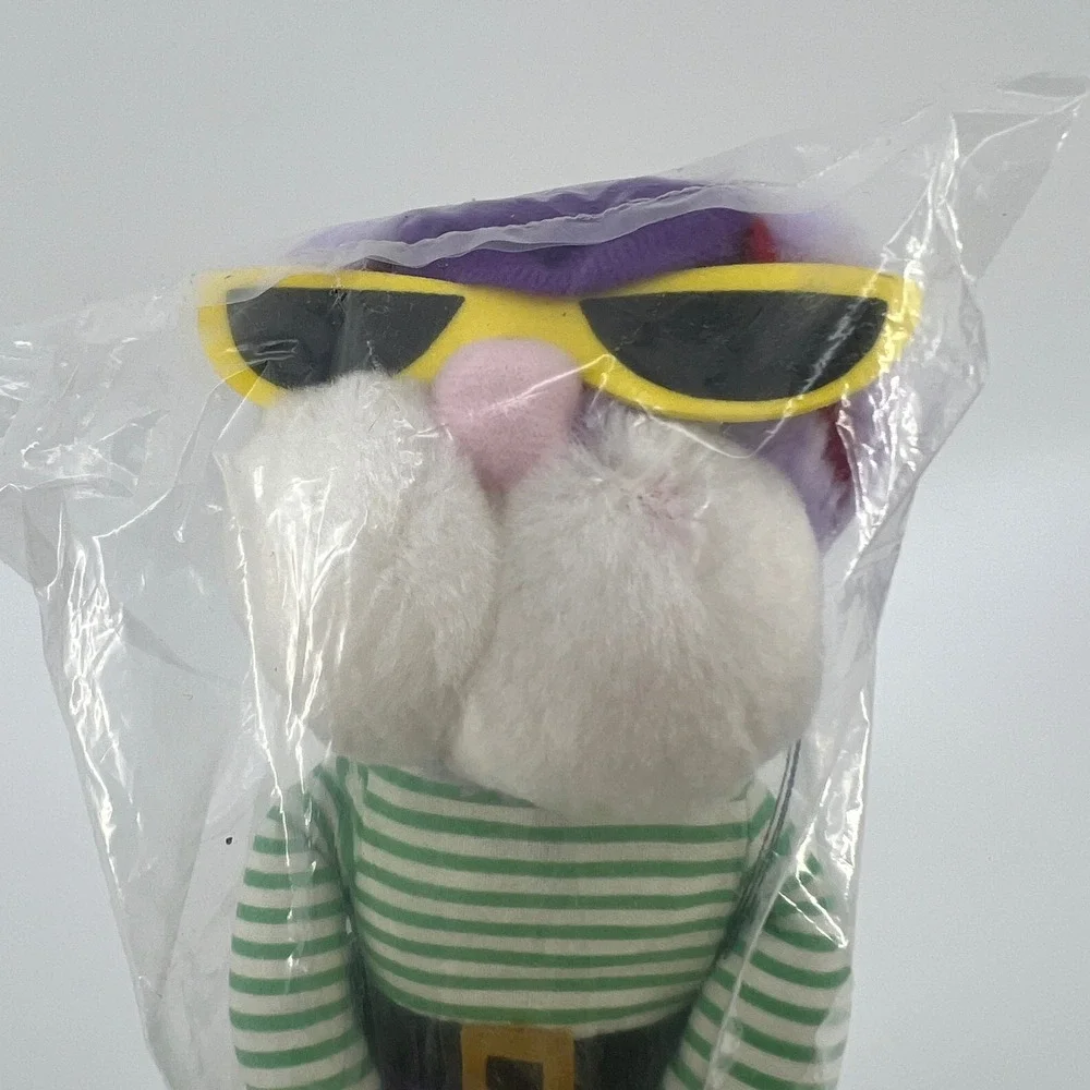 Vintage Our Own Import Purple Bunny‎ Plush Sunglasses Striped Shirt New in Bag